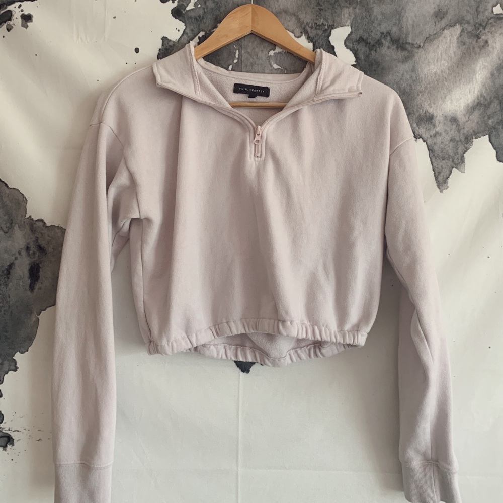 cropped quarter zip